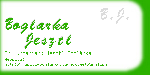boglarka jesztl business card